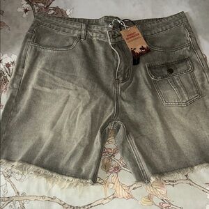 Men's Casual Tannish/Gray Denim Shorts